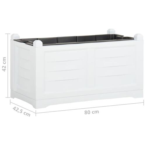 Plantekasse 80x42,5x42 cm PP hvid