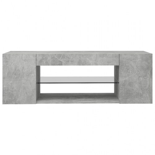 TV-bord med LED-lys 90 x 39 x 30 cm - betongrå