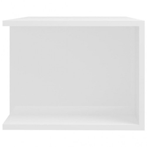 Tv-bord med LED-lys - 90 × 39 × 30 cm, hvid højglans