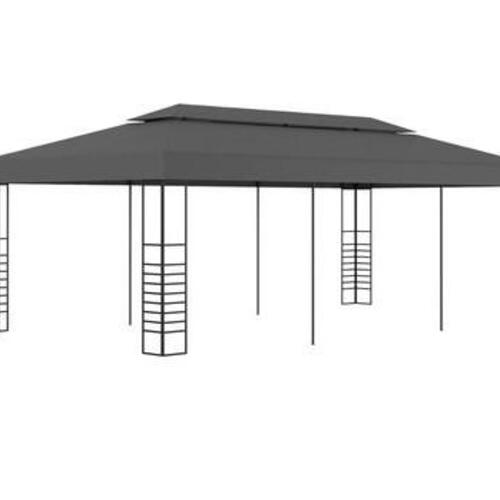 Pavillontelt 3x6 m antracitgrå