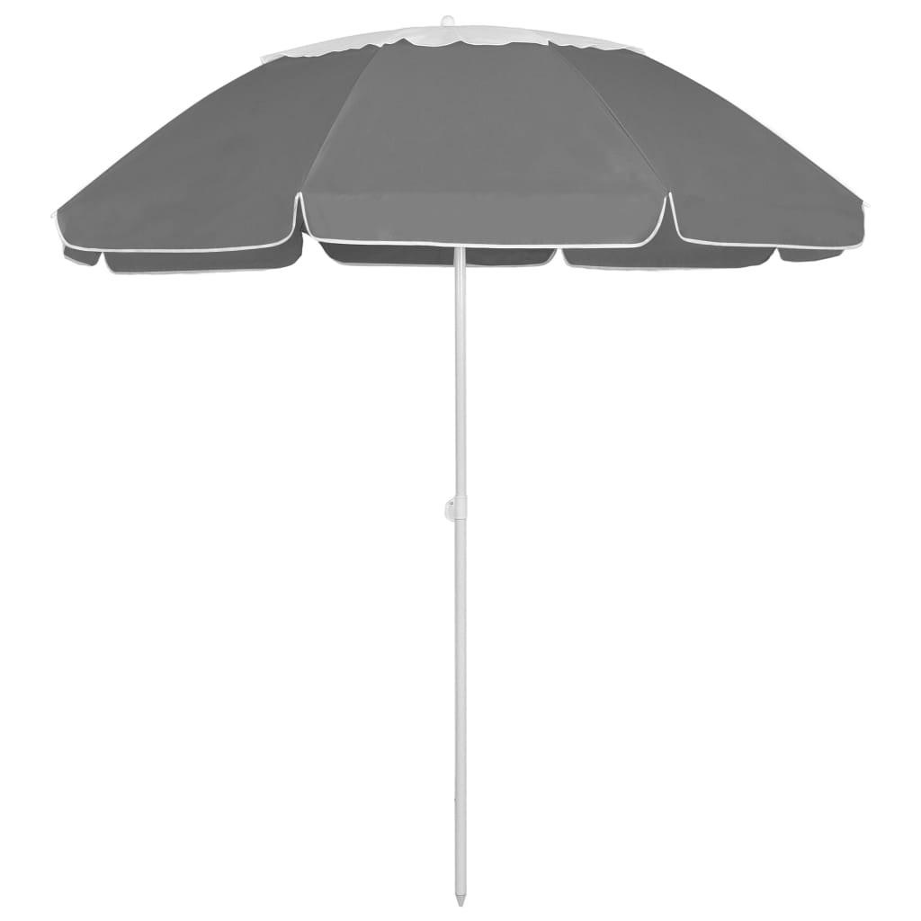 Strandparasol 300 cm antracitgrå