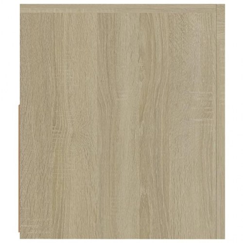 Tv-bord med LED-lys - 90 × 35 × 40 cm, sonoma-eg