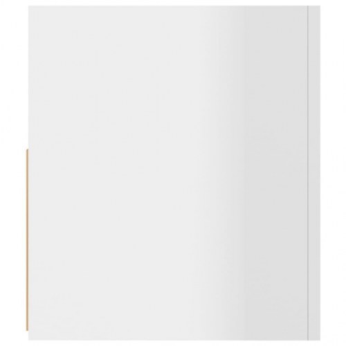Tv-skab med LED-lys - 90×35×40 cm, hvid højglans