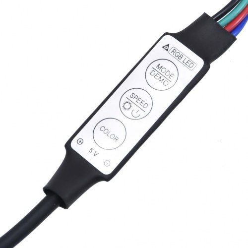 Tv-skab med LED-lys - 90×35×40 cm, hvid højglans