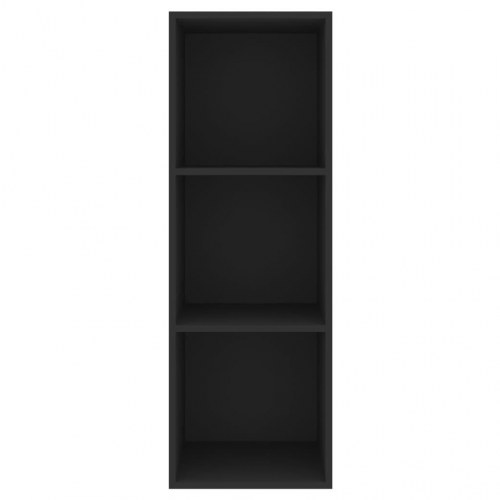Væghængt tv-skab 37x37x107 cm konstrueret træ sort
