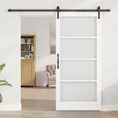 Glidende Dør med Hardware Sæt 'ORKDAL'Hvid 93x202 cm