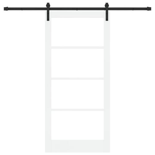 Glidende Dør med Hardware Sæt 'ORKDAL'Hvid 93x202 cm