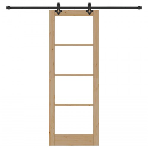 Skydedør Andet Brun 78 x 211 cm Træ og metal