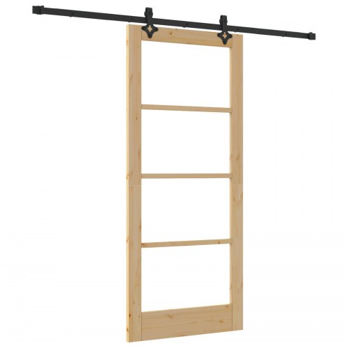 Skydedør Andet Brun 86 x 198.5 cm Træ og metal