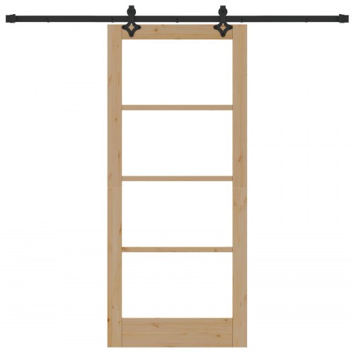 Skydedør Andet Brun 86 x 198.5 cm Træ og metal