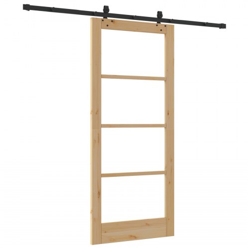 Skydedør Andet Brun 86 x 198.5 cm Træ og metal