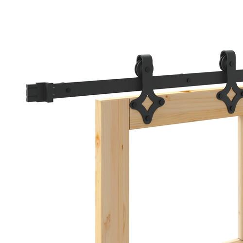 Glidedør med hardware sæt 86x211 cm massiv træ fyrretræ