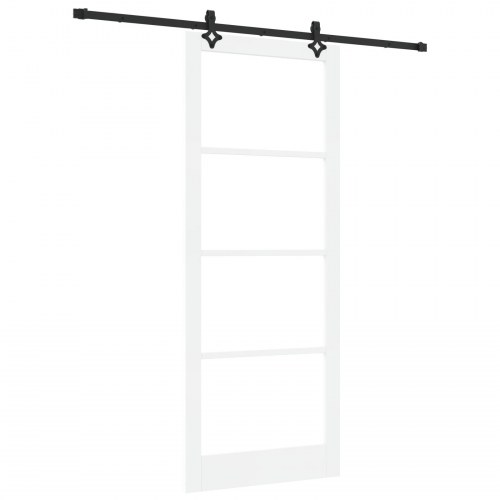 Skydedør Andet Hvid 93 x 232 cm Træ og metal