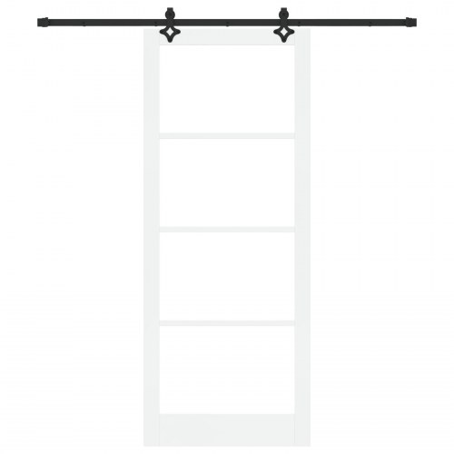 Skydedør Andet Hvid 93 x 232 cm Træ og metal