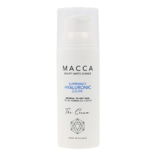 Macca Supremacy Hyaluronic Ansigtscreme 0,25% hyaluronsyre - til tør og normal hud (50 ml)