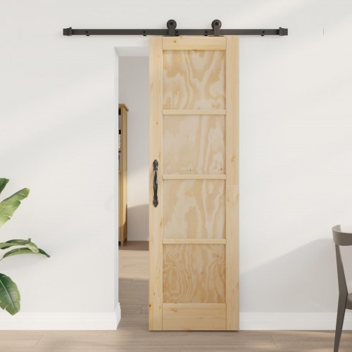 Skydedør ORKDAL Naturfarvet og sort 61 x 198.5 cm