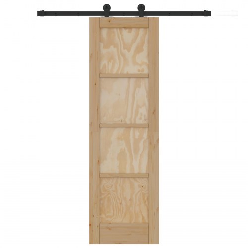 Skydedør ORKDAL Naturfarvet og sort 61 x 198.5 cm