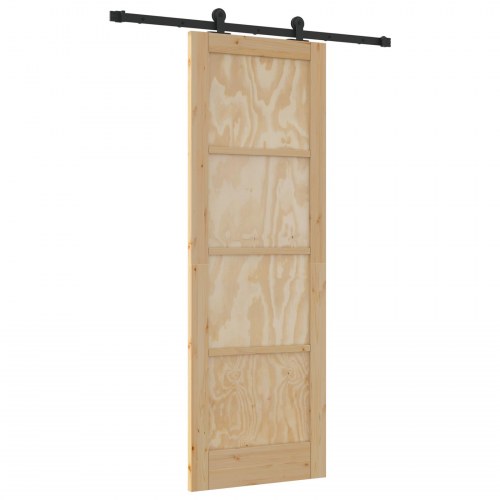 Skydedør ORKDAL Naturfarvet og sort 73,5 x 211 cm
