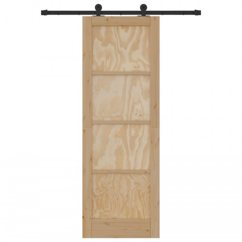 Skydedør ORKDAL Naturfarvet og sort 73,5 x 211 cm