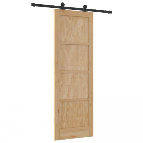 Skydedør ORKDAL Naturfarvet og sort 73,5 x 211 cm
