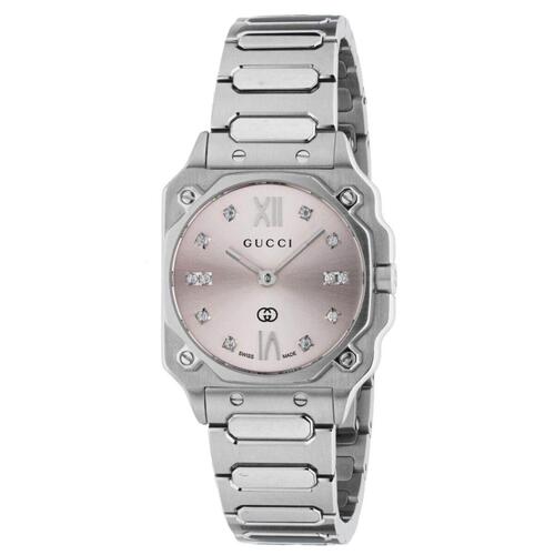 Dameur Gucci YA166501 sølvfarvet armbåndsur
