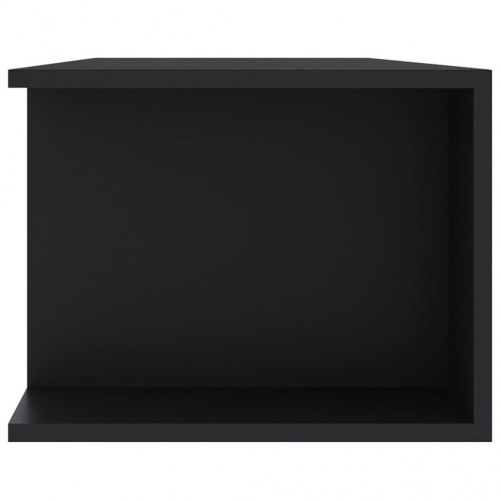 Tv-skab med LED-lys 135x39x30 cm sort