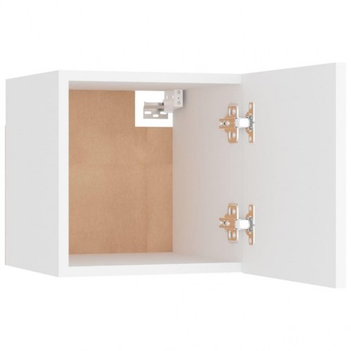 Væghængte tv-skabe 2 stk. 30,5 x 30 x 30 cm hvid