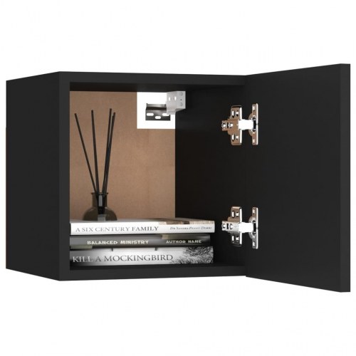 Væghængte tv-skabe 2 stk. - 30,5 × 30 × 30 cm - sort