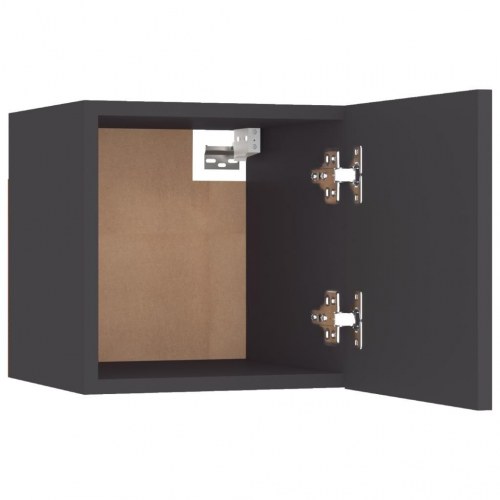 Væghængte tv-skabe 2 stk. 30,5x30x30 cm grå