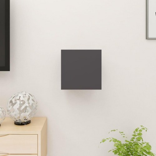 Væghængt tv-skab 30,5x30x30 cm grå højglans