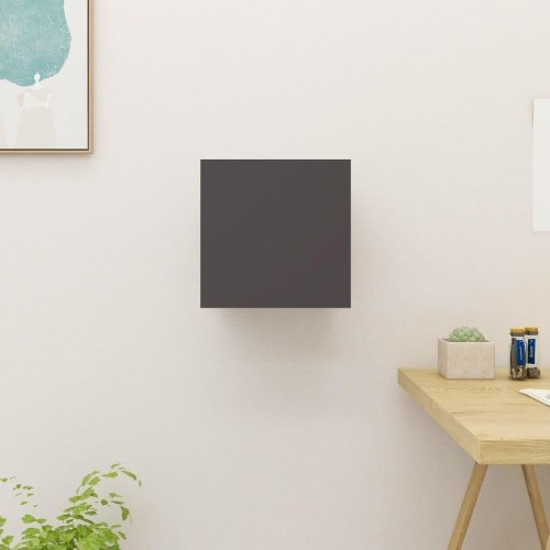 Væghængt tv-skab 30,5x30x30 cm grå højglans