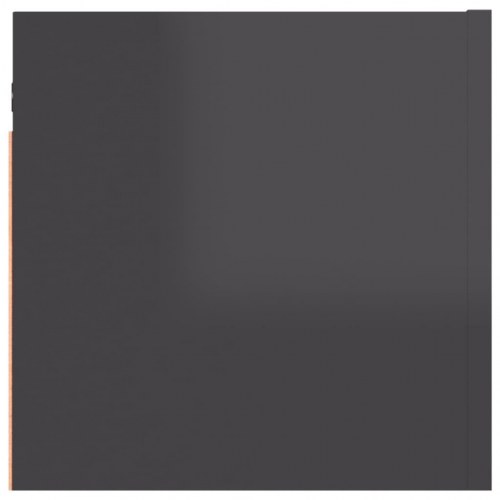 Væghængt tv-skab 30,5x30x30 cm grå højglans