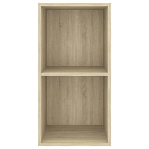 Væghængt tv-bord 37x37x72 cm konstrueret træ sonoma-eg