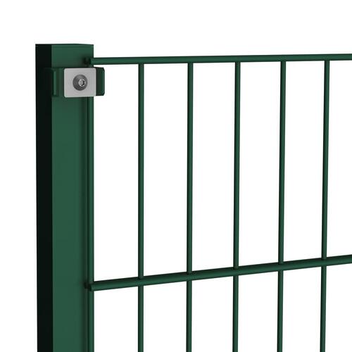 Hegnspaneler med stolper 5,1 x 1,2 m jern grøn
