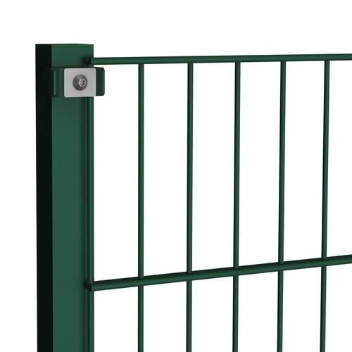 Hegnspaneler med stolper 10,2 x 1,2 m jern grøn