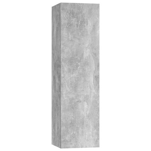 Tv-bord 30,5x30x110 cm konstrueret træ betongrå