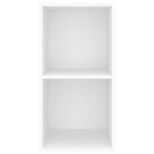 Væghængt tv-bord 37x37x72 cm konstrueret træ hvid