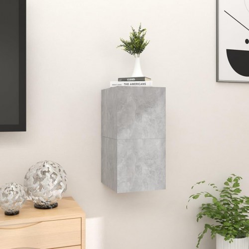 Væghængte tv-skabe - sæt á 2, 30,5 × 30 × 30 cm, betongrå