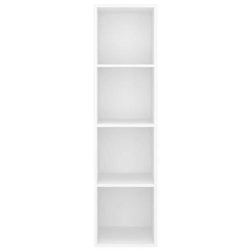 Væghængt tv-skab 37x37x142,5 cm konstrueret træ hvid