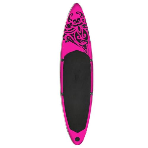 Oppusteligt paddleboardsæt 320x76x15 cm lyserød