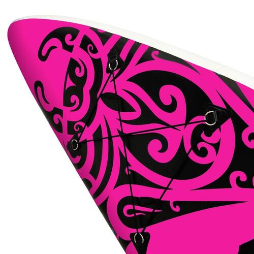 Oppusteligt paddleboardsæt 320x76x15 cm lyserød