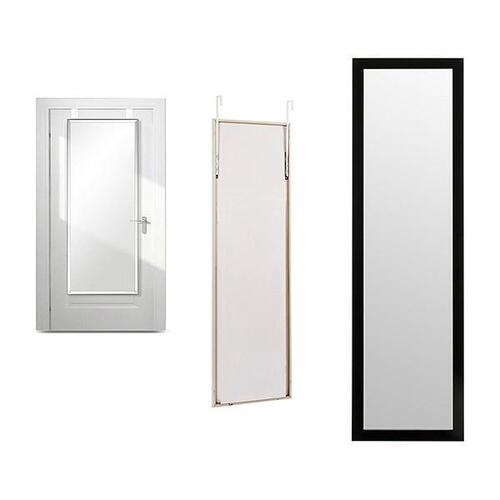 Spejl Døre Sort Træ (30 x 120 cm)
