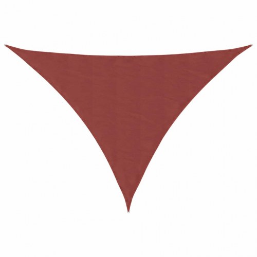 Solsejl trekant 7×5×5 m - 100 % polyester, terrakotta