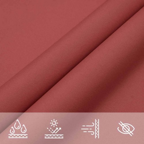 Solsejl trekant 7×5×5 m - 100 % polyester, terrakotta