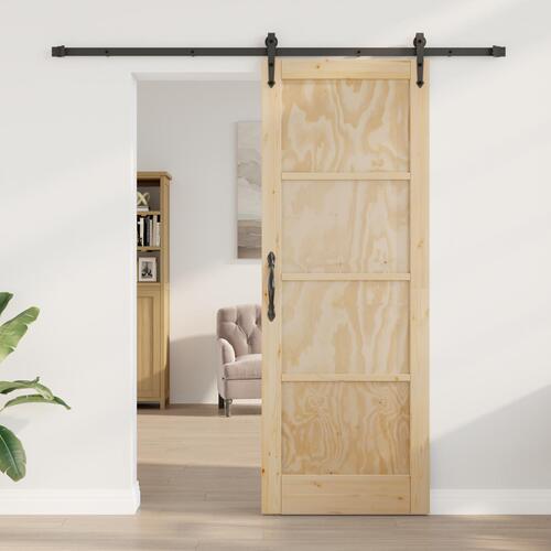 Skydedør ORKDAL Brun 78 x 211 cm Massivt fyrretræ