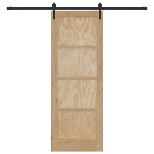 Skydedør ORKDAL Brun 78 x 211 cm Massivt fyrretræ