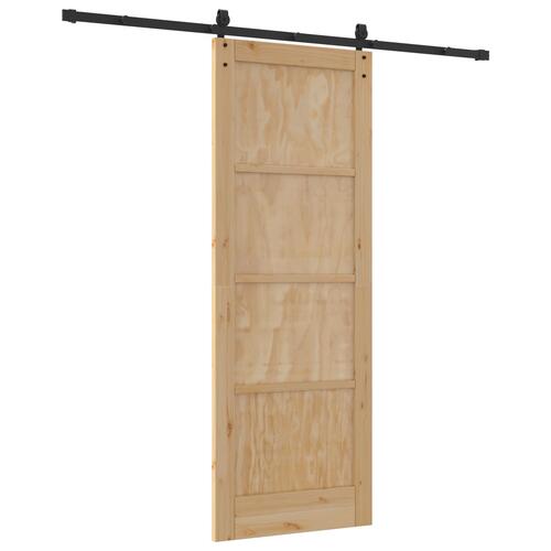 Skydedør ORKDAL Brun 78 x 211 cm Massivt fyrretræ