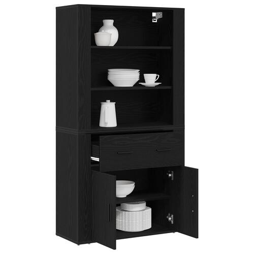 Highboard Sort Egetræ Ingeniørtræ