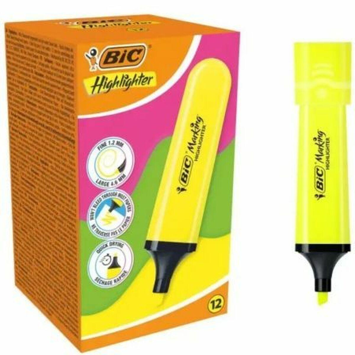 Overstregningstusch Bic gul 517962