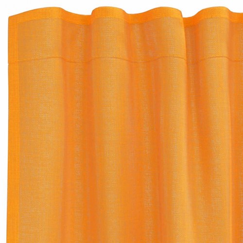 Voile-gardiner med stanglommer 2 stk. orange